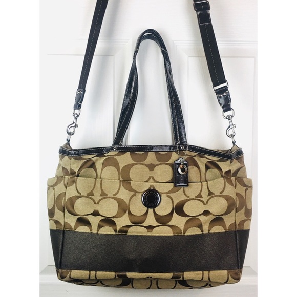 Coach Signature Stripe Multifunction Diaper Bag - Picture 6 of 9